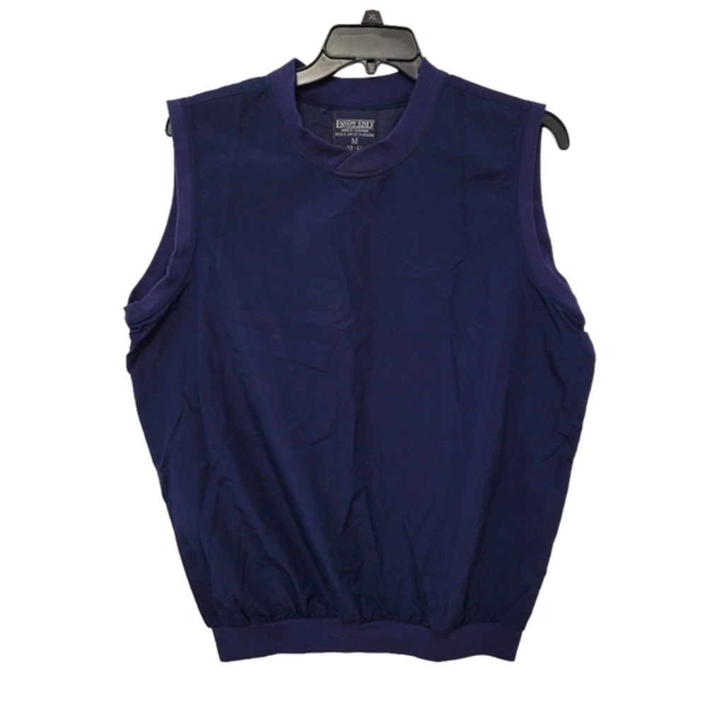 Lands End Men's Vintage Athletic Vest Navy Size M (38-40) Nylon Golf Tennis 80s?